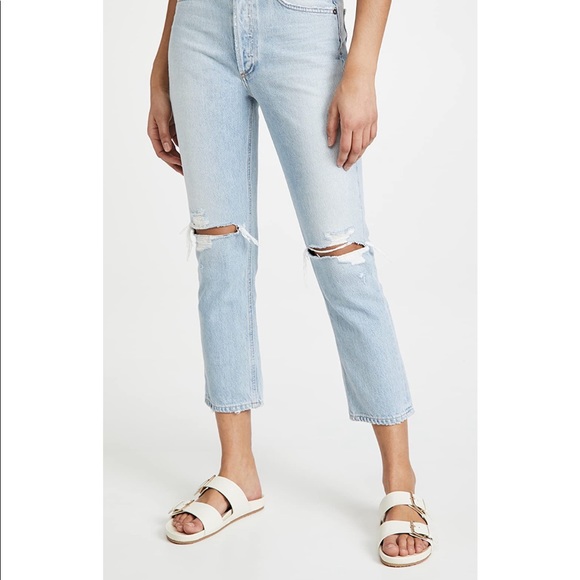 AGOLDE High Rise Riley Straight Crop Jeans size 29 - Picture 2 of 4
